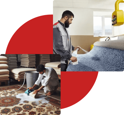 مراحل شستشو قالی در قالیشویی بومهن